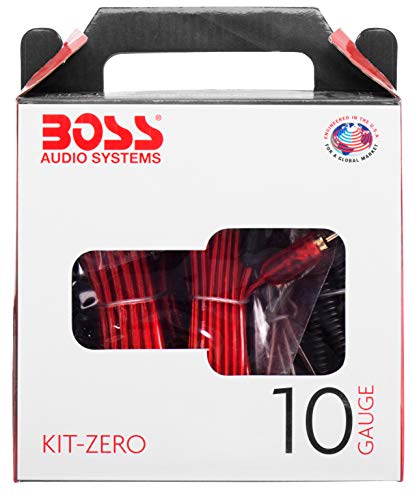 Book Cover BOSS Audio Systems KIT-ZERO 10 Gauge Wiring Installation Kit for Car Amplifiers - A Car Amplifier Wiring Kit Helps You Make Connections and Brings Power to Your Radio, Subwoofers and Speakers