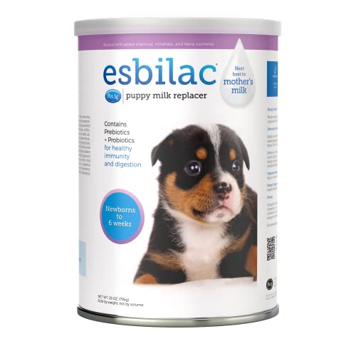 Book Cover PetAg Esbilac Powder Milk Replacer for Puppies and Dogs with Prebiotics and Probiotics - 1.75 lbs (28 oz)