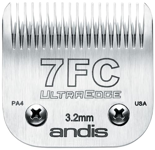 Book Cover Andis 64121 Carbon-Infused Steel UltraEdge Dog Clipper Blade, Size-7FC, 1/8-Inch Cut Length