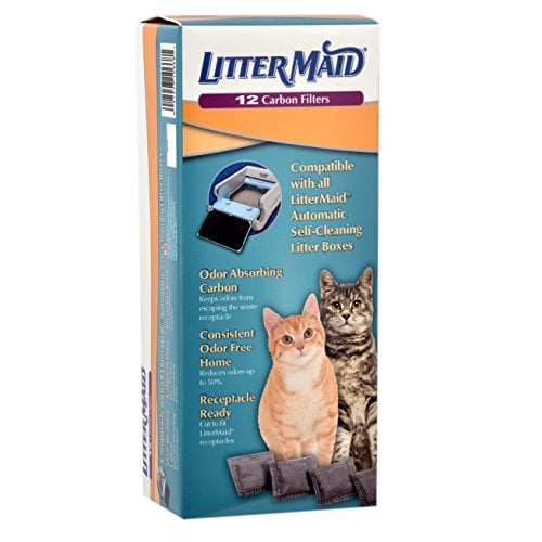 Book Cover LitterMaid Odor Absorbing Litter Box Carbon Filters, 12 Pack