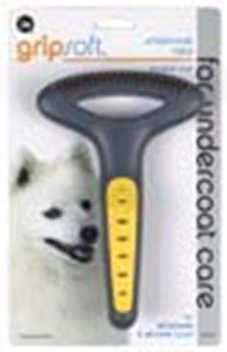 Book Cover JW Pet Company GripSoft Double Row Undercoat Rake Dog Brush