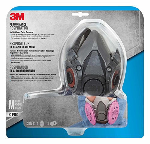 Book Cover 3M Mold and Lead Paint Removal Respirator, Medium - 6297PA1-A