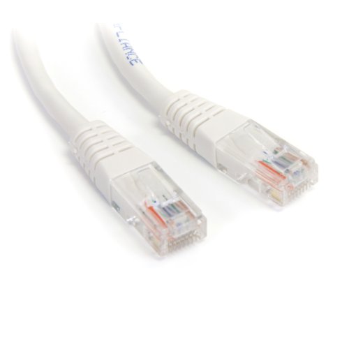 Book Cover StarTech.com Cat5e Ethernet Cable - 1 ft - White - Patch Cable - Molded Cat5e Cable - Short Network Cable - Ethernet Cord - Cat 5e Cable - 1ft (M45PATCH1WH)