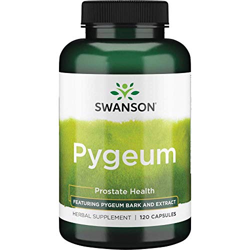 Book Cover Swanson Pygeum Prostate Support Urinary Tract Health Men Herbal Supplement 100 mg Pygeum Extract (6.5% phytosterols) with 400 mg Powdered Bark 120 Capsules