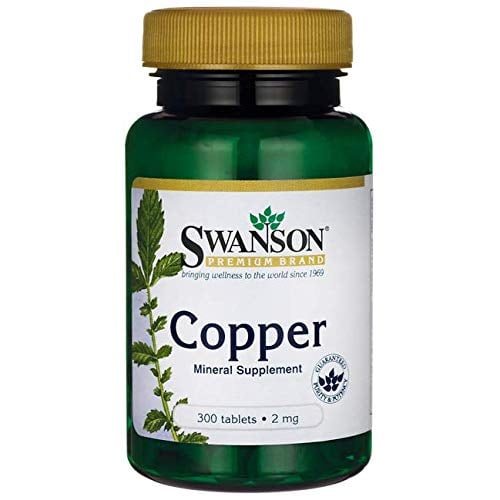 Book Cover Swanson Copper Antioxidant Immune System Red Blood Cell Support Mineral Supplement (Copper chelate) 2 mg 300 Tabs