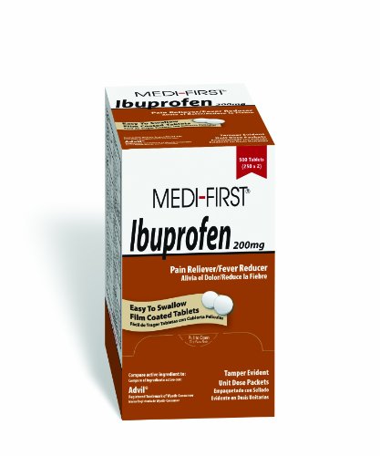 Book Cover Medi-First Ibuprofen 250 packets of 2, Pain Reliever