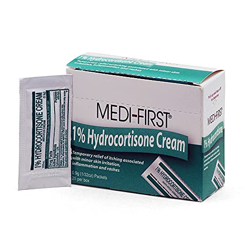 Book Cover Medique 21173 Hydrocortisone Anti-Itch Cream Packets for First Aid & Emergency Kits, 25 Pack