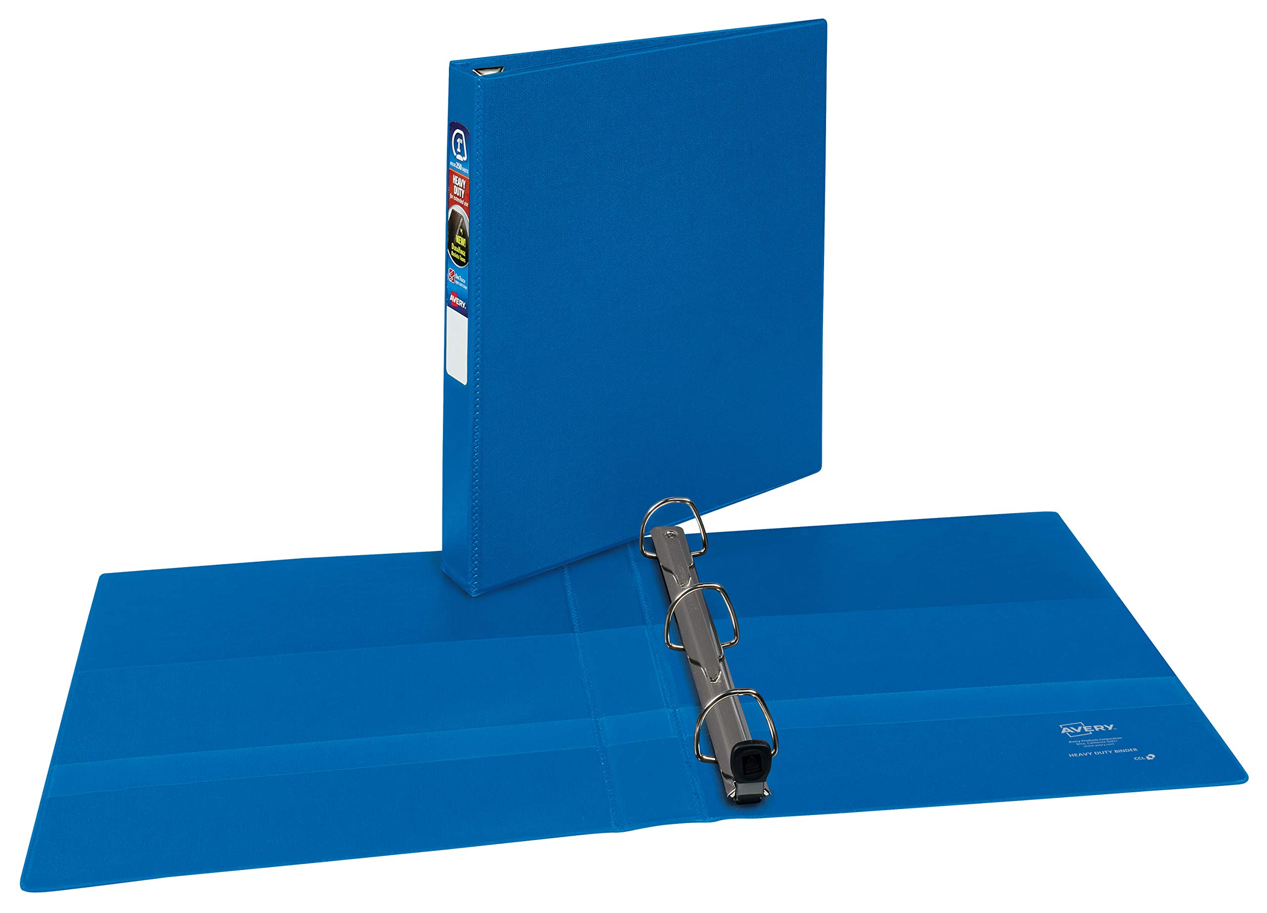 Book Cover AVERY Heavy-Duty Binder with 1 Inch One Touch EZD Ring, Blue, 1 Binder (79889)
