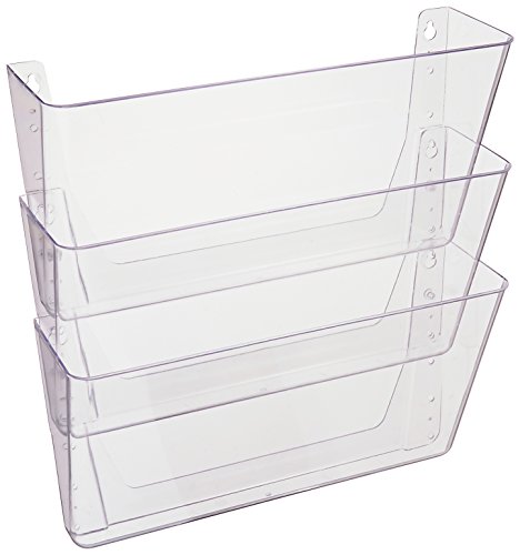 Book Cover Deflecto A4 Linking Wall File Pocket - Clear (Pack of 3)