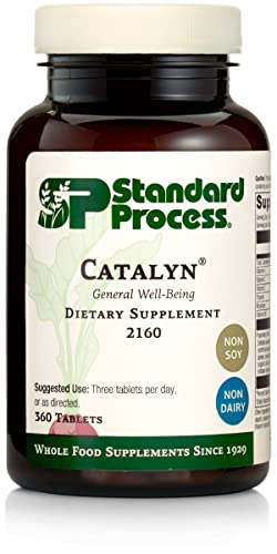 Book Cover Standard Process Catalyn - Whole Food Foundational Support for General Wellbeing with Vitamin D, Vitamin C, Vitamin A, Thiamine, Riboflavin, Vitamin B6, Magnesium Citrate, and More - 360 Tablets