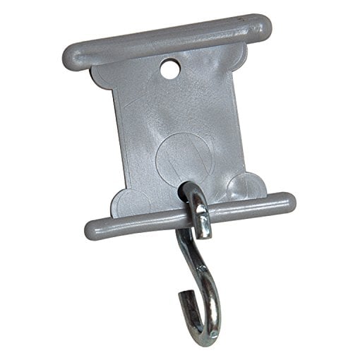 Book Cover Camco Gray RV Party Light Holder - Easily Slides Into Awning Roller Bar Channel, Each Hanger Supports Up to 15 lbs - 7 Pack (42693)