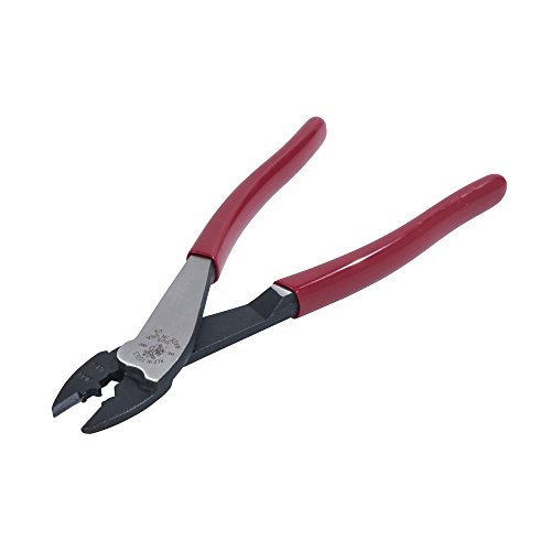 Book Cover Klein Tools 1005 Cutting / Crimping Tool for 10-22 AWG Terminals and Connectors, Terminal Crimper for Insulated and Non-Insulated Terminals , Red