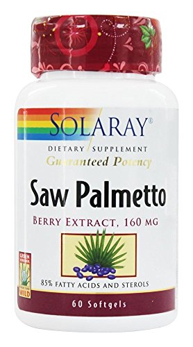 Book Cover Solaray Guaranteed Potency Saw Palmetto Berry Extract, Softgel (Btl-Plastic) 160mg | 60ct