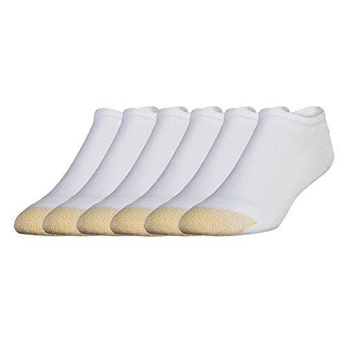 Book Cover Gold Toe Men's 6-Pack Cotton Cushion No Show Liner Socks