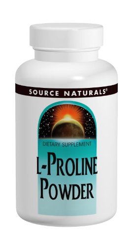 Book Cover Source Naturals L-Proline Powder, 4 Ounce