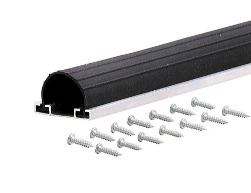 Book Cover M-D Building Products 87643 9-Feet UniversalAluminum and Rubber Garage Door Bottom, Black