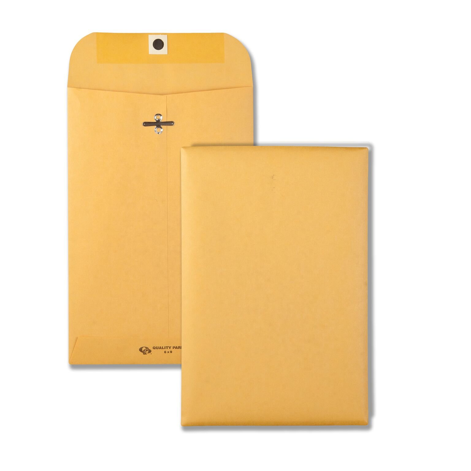 Book Cover Quality Park 6 x 9 Clasp Envelopes, Clasp and Gummed Closures for Storing or Mailing, 28 lb Kraft Paper, 100 per Box (QUA37855) 6 x 9 Inches Standard Packaging