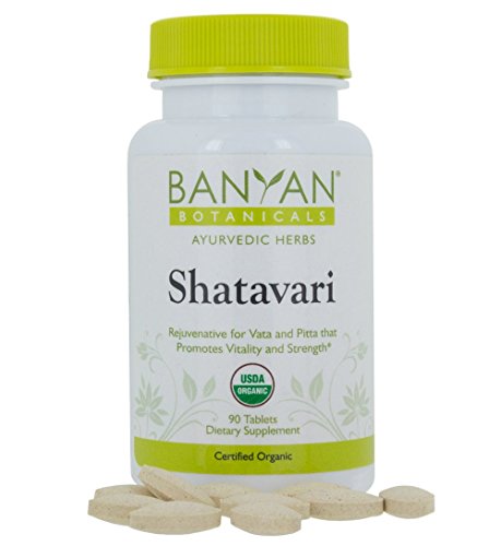 Book Cover Banyan Botanicals Shatavari Tablets - USDA Organic - 90 ct - Asparagus Racemosus - Rejuvenative for Vata and Pitta That Promotes Vitality and Strength