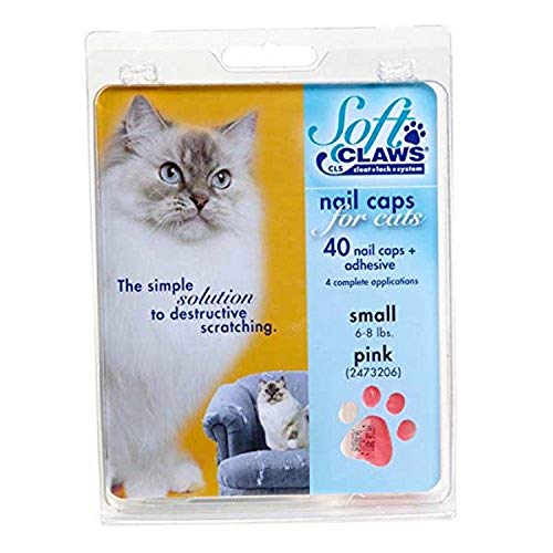 Book Cover Soft Claws Feline Cat Nail Caps Take-Home Kit, Small, Pink