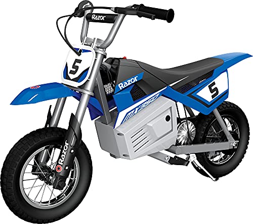 Book Cover Razor MX350 Dirt Rocket Electric Motocross Bike, Blue, 10-12 inches