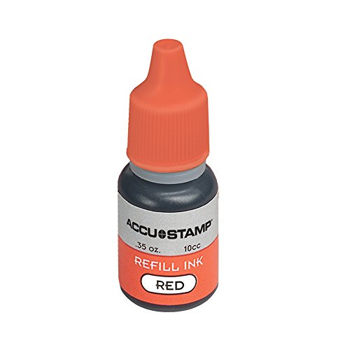 Book Cover ACCU-STAMP Ink Refill for Pre-Ink Stamps, Red, .35oz (090683)