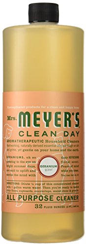Book Cover Mrs. Meyer's Clean Day All Purpose Cleaner, Geranium, 32 Ounce Bottle