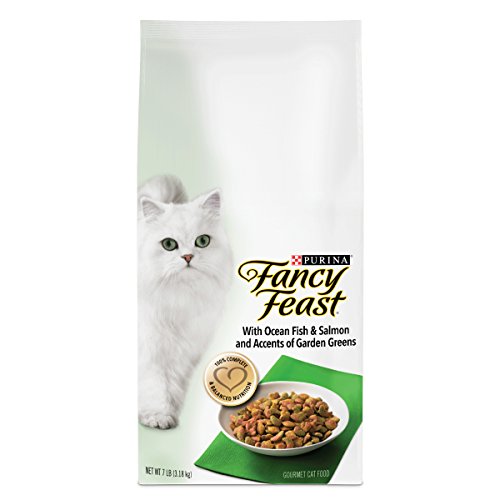 Book Cover Purina Fancy Feast Dry Cat Food, With Ocean Fish & Salmon - 7 lb. Bag