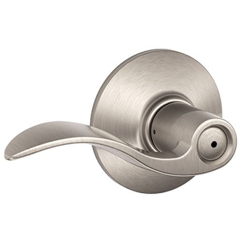 Book Cover Schlage F40ACC619 Accent Privacy Lever, Satin Nickel