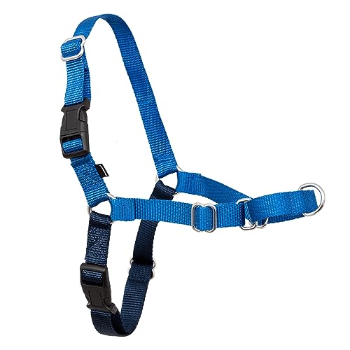 Book Cover PetSafe Easy Walk No-Pull Dog Harness - The Ultimate Harness to Help Stop Pulling - Take Control & Teach Better Leash Manners - Helps Prevent Pets Pulling on Walks - Large, Royal Blue/Navy Blue
