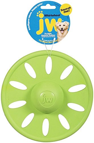 Book Cover JW Pet Company Whirlwheel Flying Disk Dog Toy, Large, Multicolor, 209095