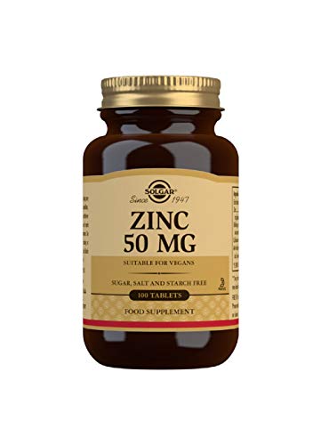 Book Cover Solgar Zinc 50 mg Tablets - Pack of 100