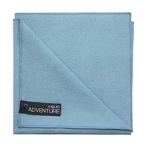 Book Cover AQUIS - Adventure Microfiber Sports Towel, Quick-Drying Comfort Great for Gym, Travel or Camping Towel, Seafoam (Large/19 x 39 Inches)