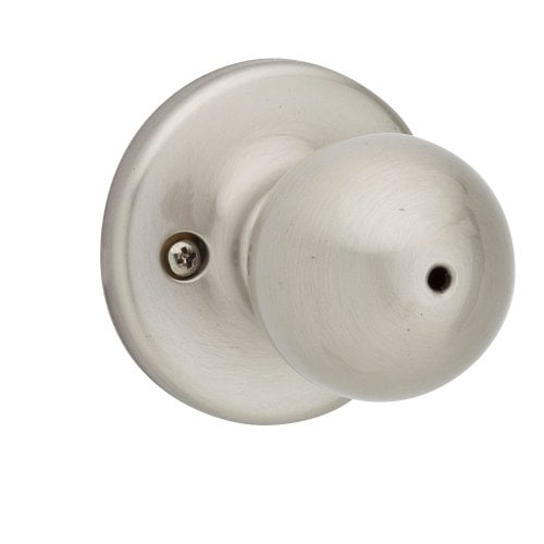 Book Cover Kwikset 300P 15 CP Polo Bed and Bath Knob, Satin Nickel