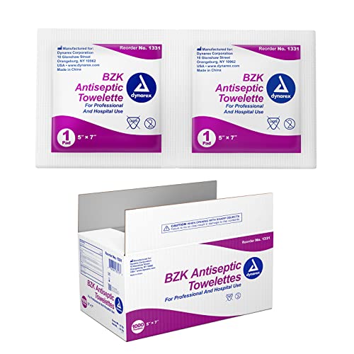 Book Cover Dynarex BZK Antiseptic Towelettes - 5