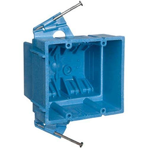 Book Cover Carlon BH235A Switch/Outlet Box, New Work, 2 Gang, 3-7/8-Inch Length by 4-1/8-Inch Width by 3-1/2-Inch Depth, Blue