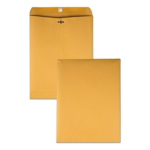 Book Cover Quality Park Clasp Envelopes, 28lb, #97, 10 x 13 Inches, 250 Count of Kraft (37597), 10x13