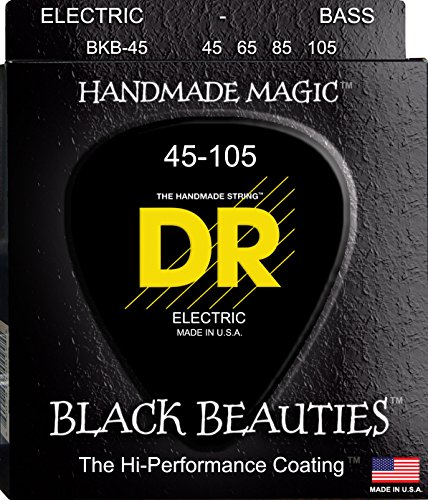 Book Cover DR Strings Bass Strings, Black Beauties - Extra-Life, Black-Coated