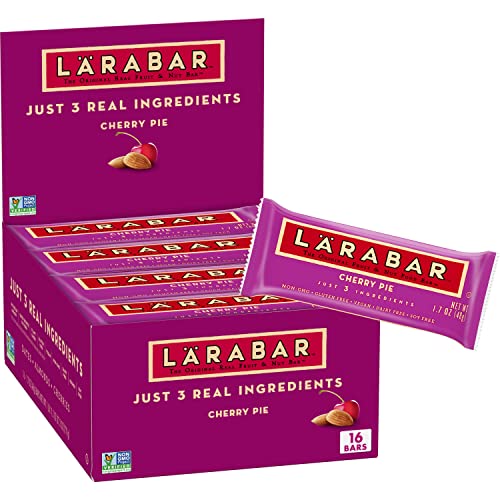 Book Cover Larabar Cherry Pie, Gluten Free Vegan Fruit & Nut Bar, 1.7 oz Bars, 16 Ct