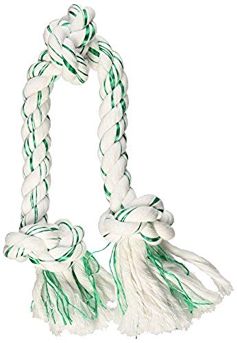 Book Cover Petmate Booda Fresh N Floss 3 Knot Tug Rope Dog Toy, Large, Spearmint