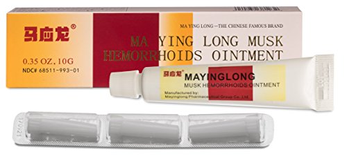 Book Cover Mayinglong Musk Hemorrhoids Ointment Cream - 3PK (US English Label)