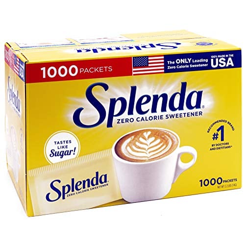 Book Cover Splenda No Calorie Sweetener Value Pack, 1000 Individual Packets, 2.2 lbs,1000 Count (Pack of 1)