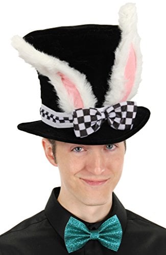 Book Cover Alice in Wonderland White Rabbit Black Costume Top Hat Standard