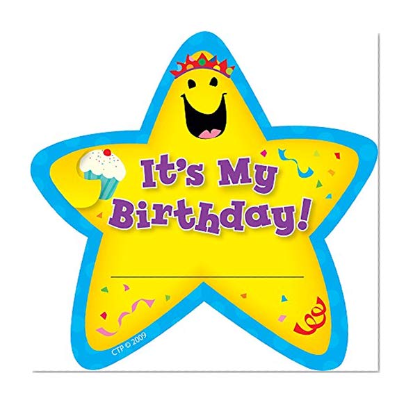 Book Cover Creative Teaching Press Adhesive Badges - Birthday Star - 6 1/4 x 3 1/4 inch - Pack of 36