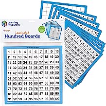 Book Cover Learning Resources Laminated Hundred Boards, Dry-Erase Counting Aid, Set of 10, Ages 5+