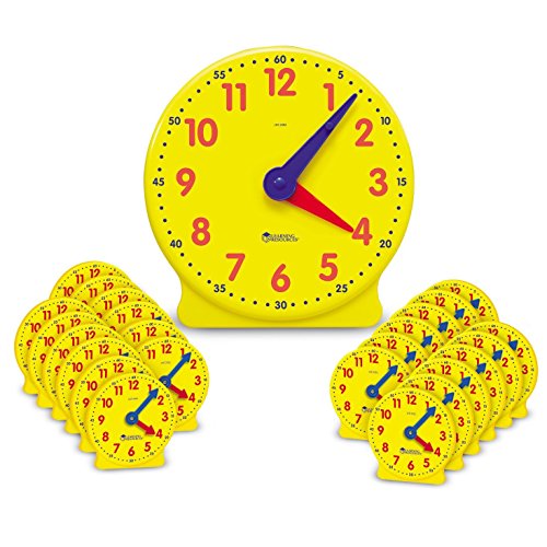 Book Cover Learning Resources Classroom Clock Kit, Clock for Kids, Learning to Tell Time, Clocks for Teaching Time, Ages 5+,