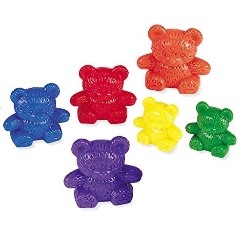 Book Cover Learning Resources Three Bear Family Counters, Educational Counting and Sorting Toy, Rainbow, Autism Therapy Tool, Size Awareness, Set of 96 Ages 3+