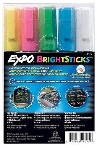 Book Cover EXPO BrightSticks, Fluorescent Wet Erase - 14075