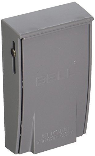 Book Cover Hubbell-Bell 5030-0 Rayntite Weatherproof Cover, 2.15 in Dia X 4-1/2 in L X 2-3/4 in W, Gray, Grey