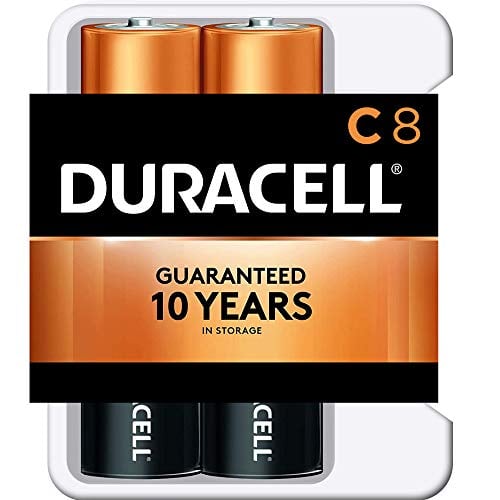 Book Cover Duracell - CopperTop C Alkaline Batteries with recloseable package - long lasting, all-purpose C battery for household and business - 8 Count
