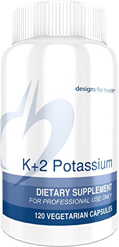 Book Cover Designs for Health K+2 Potassium - 300 Milligrams Potassium Glycinate + Bicarbonate for Blood Pressure Support (120 Capsules)